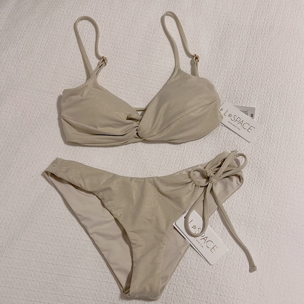 L*space Shimmer Bone Set Ringo Top & Amal Classic Bottom NWT